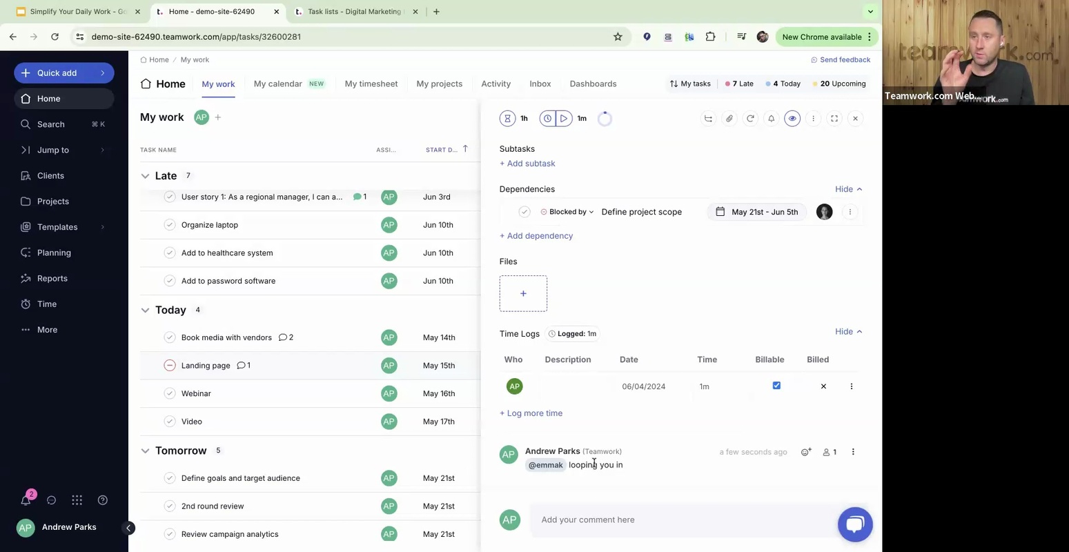 How to simplify your daily work with Teamwork.com - Jun 27, 2024 10:49 AM - (45m 31s)