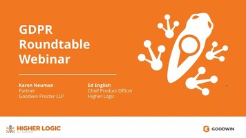 GDPR Roundtable Webinar