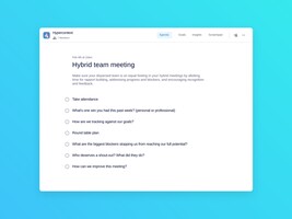 Hybrid team meeting template (7 topics and ideas) | Spinach