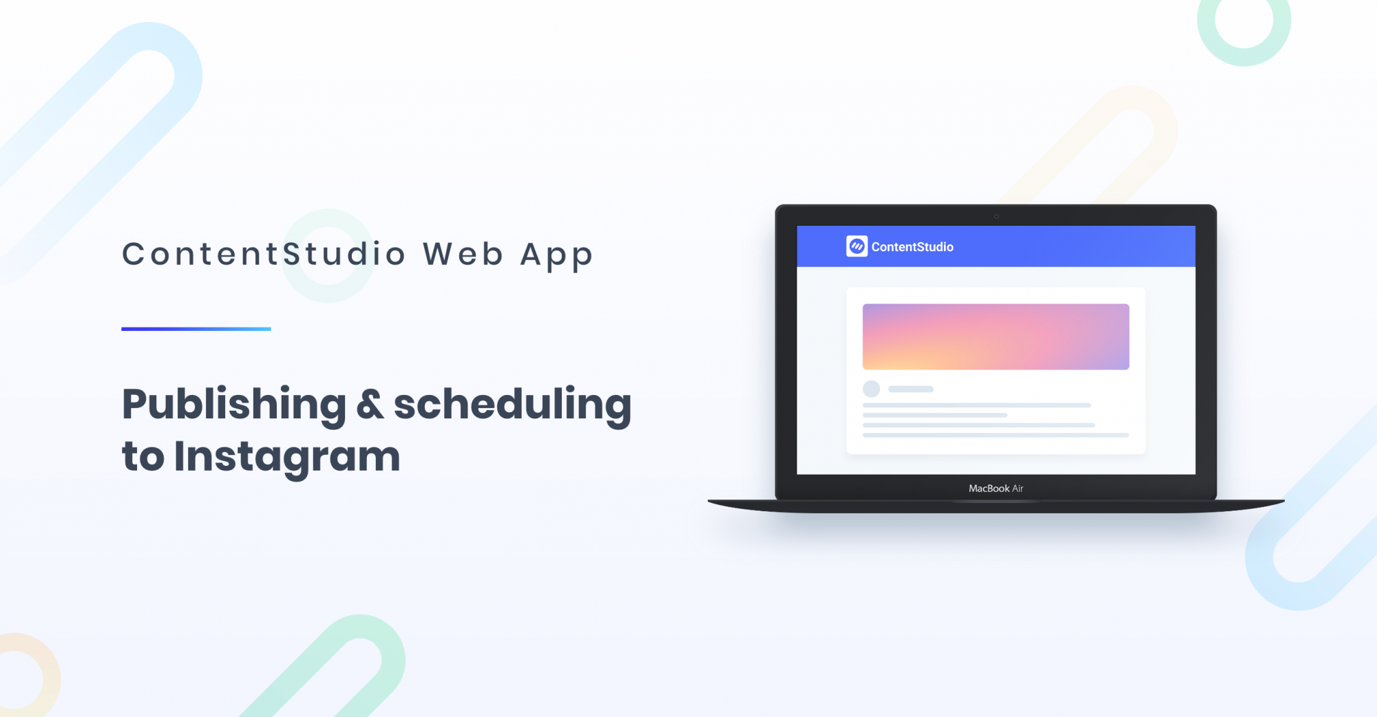 Scheduling and publishing to Instagram via ContentStudio Web App