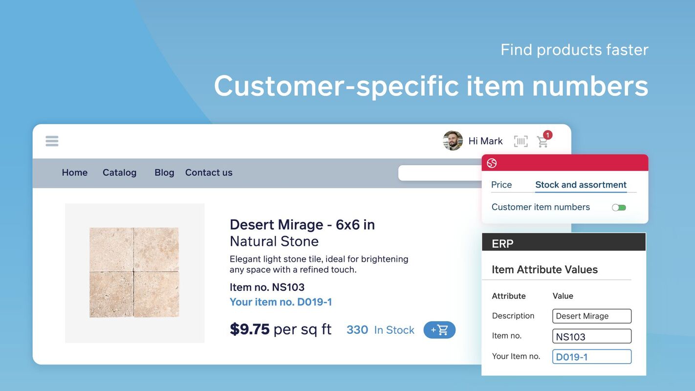 Find products faster with Customer-Specific Item Numbers