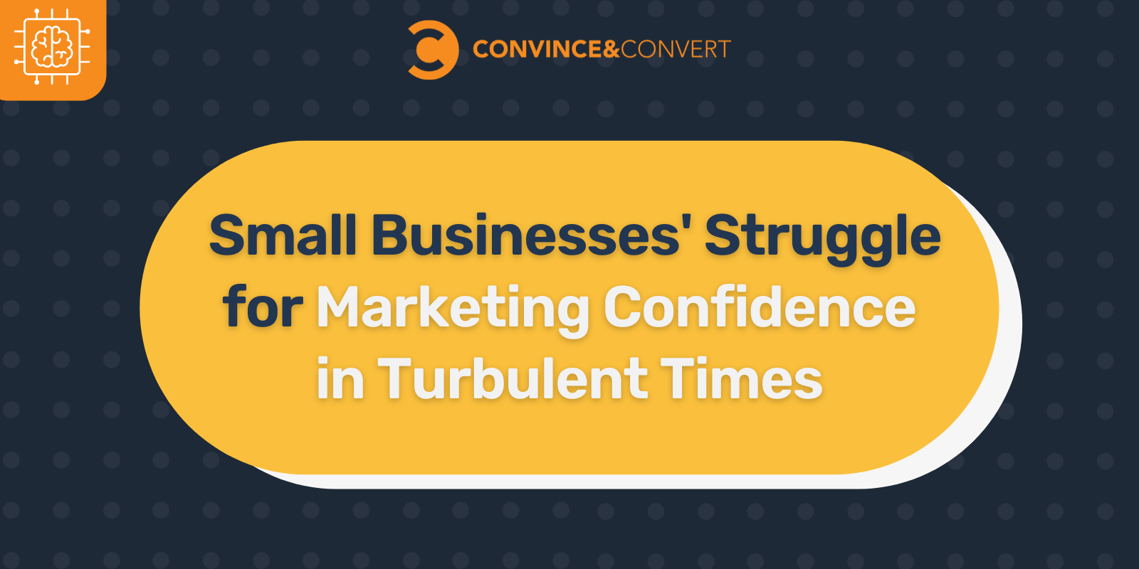 Small Businesses' Struggle for Marketing Confidence in Turbulent Times