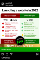 Instagram ad that's a bit too wordy - Swipe File