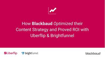 How Blackbaud Optimized their Content Strategy and Proved ROI with Uberflip and Brightfunnel