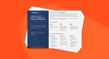 Bridge customer experience gaps with Genesys and Qualtrics