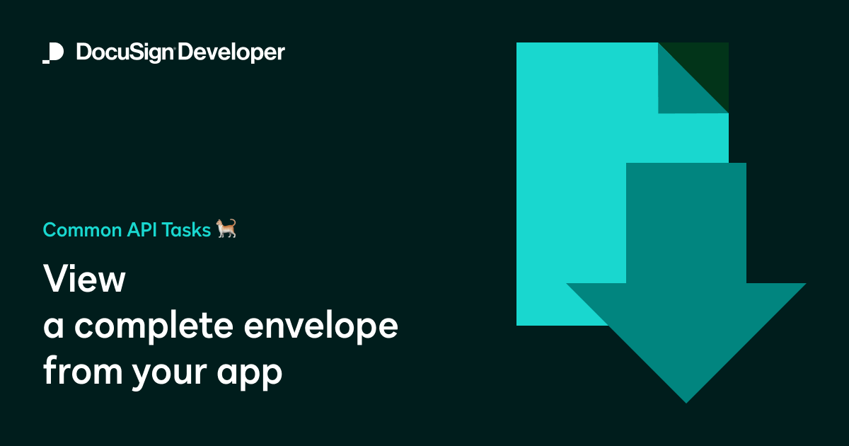 Common API Tasks🐈: View a complete envelope from your app