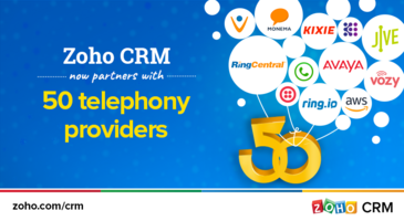Zoho CRM is 50 Telephony partnerships strong.