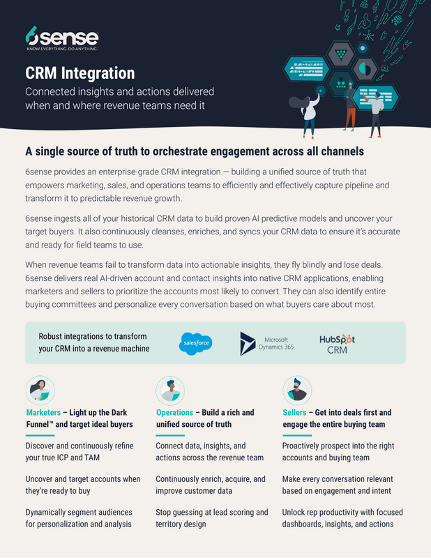 6sense CRM Integration One Pager