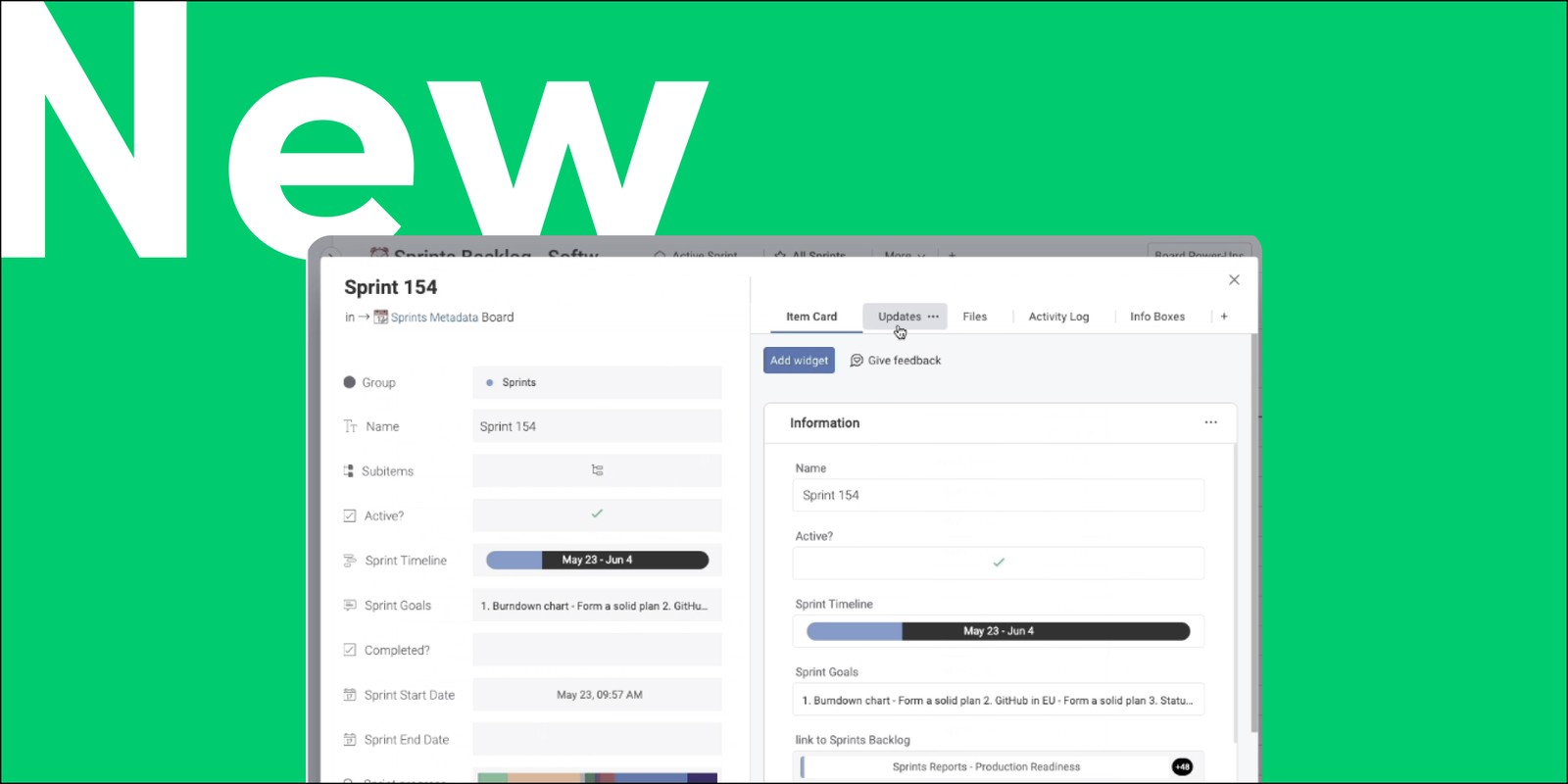 Sprint management is here! Plus, get more power from your workdocs and boards!