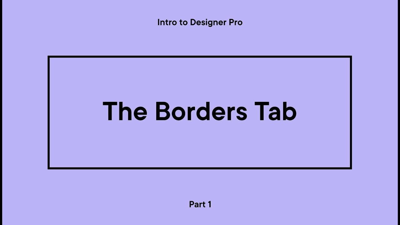 Splash Designer Pro: The Border Tab 