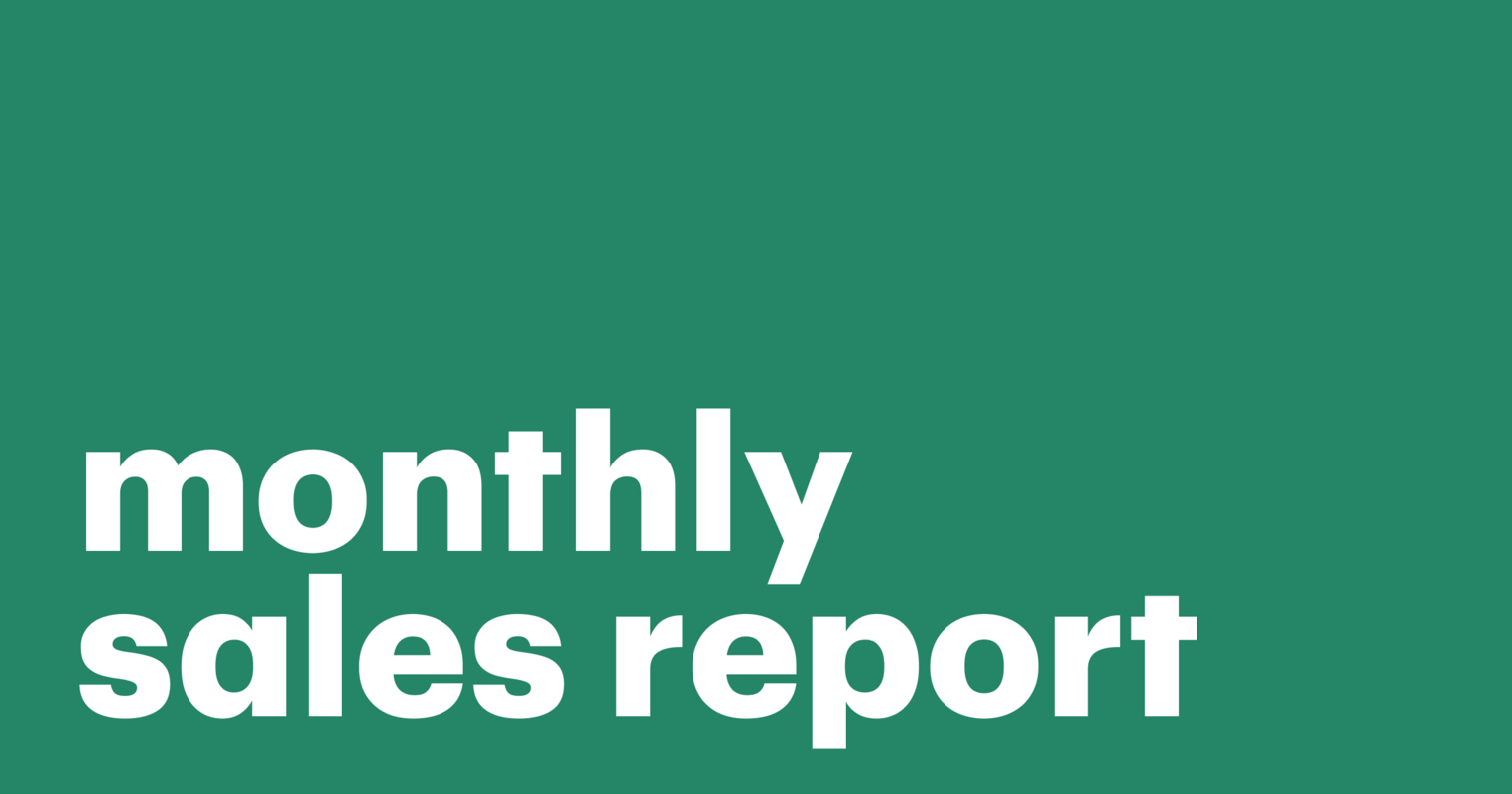How to write a monthly sales report to improve sales performance