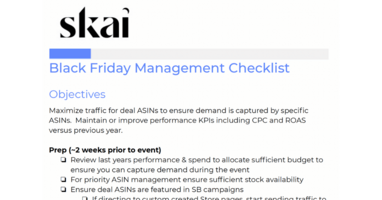 The Skai Black Friday Amazon Ads Checklist