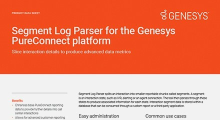 Segment Log Parser for the Genesys PureConnect platform
