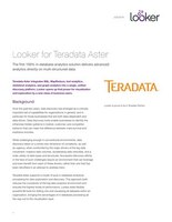 Teradata + Looker Data Analytics Overview