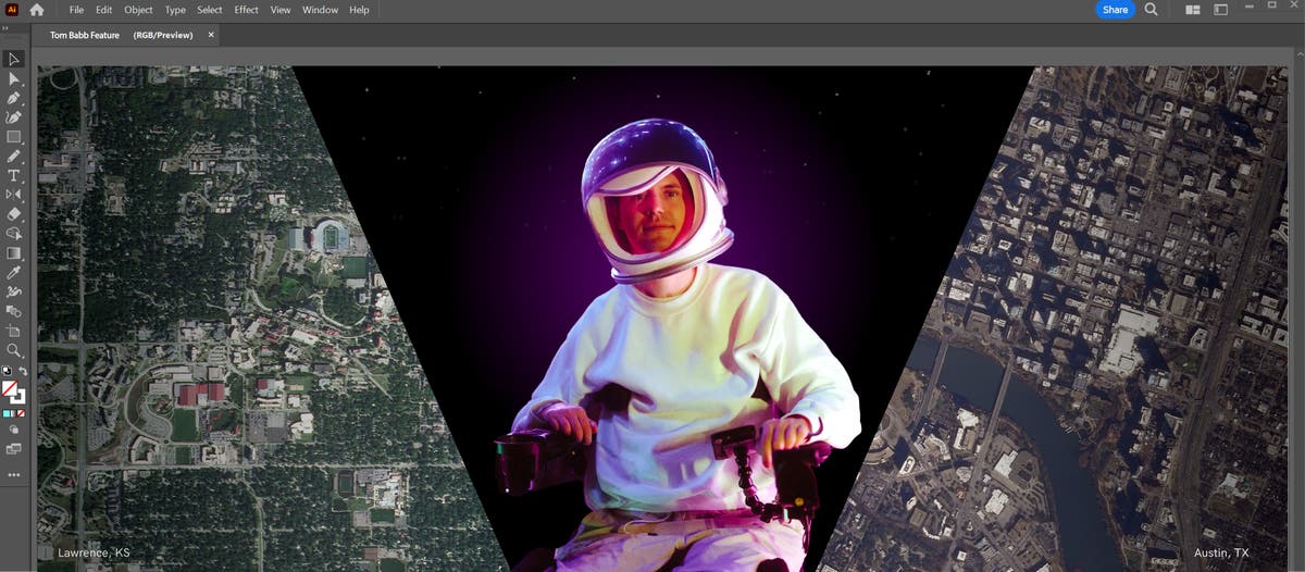 Tom Babb transcends physical barriers to excel in his career and connect with others using Adobe Creative Cloud