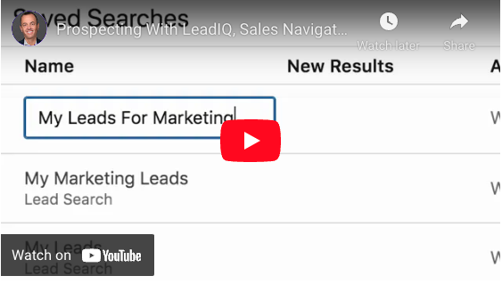 Prospecting With LeadIQ, Sales Navigator & Outreach.io