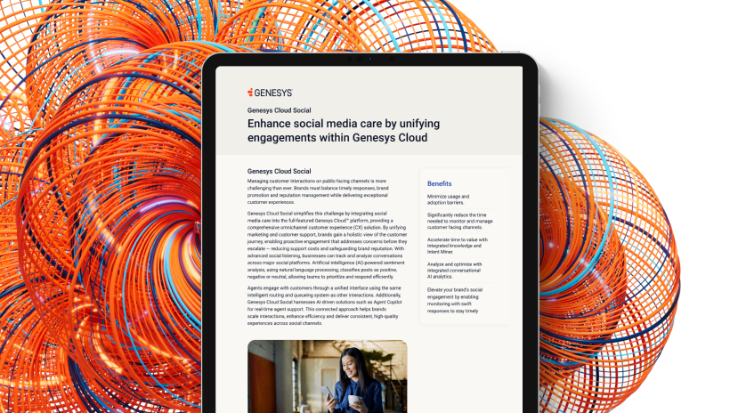 Enhance social media care by unifying engagements within Genesys Cloud