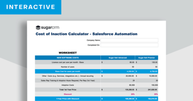 Cost of Inaction (COI) Calculator: Salesforce Automation