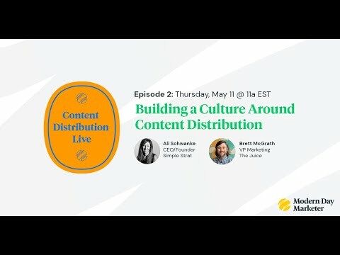 Content Distribution Live 2: Building a Culture Around Content Distribution with Ali Schwanke