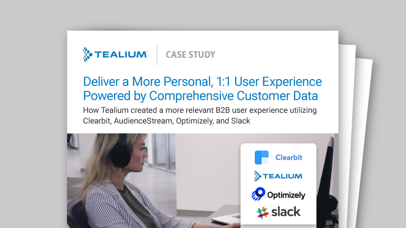 Website Personalization Case Study Using Tealium, Clearbit, Optimizely and Slack