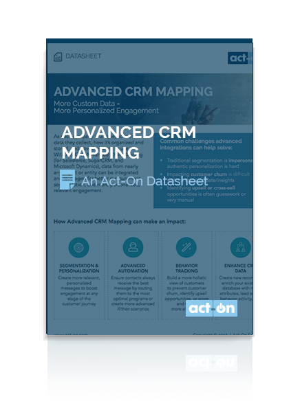Act-On Advanced CRM Mapping