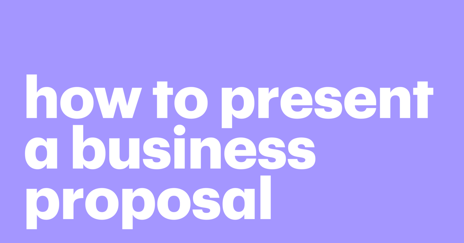 How to present a business proposal
