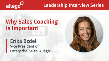 Allego Leadership Interview Series: Erika Bzdel