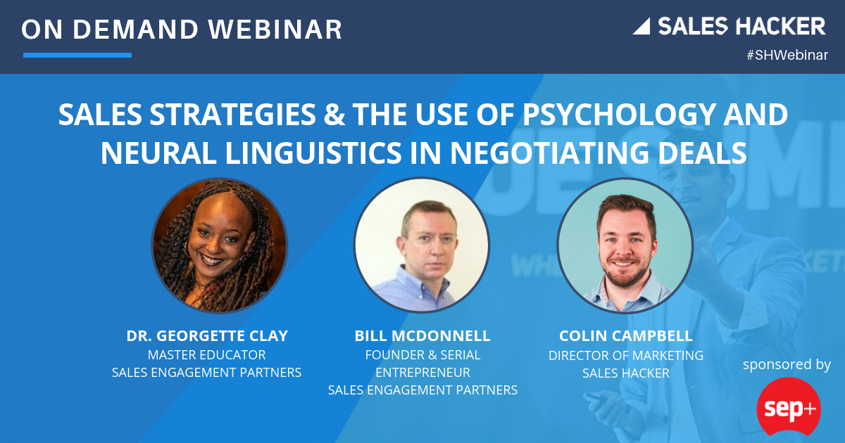 Sales Strategies & The Use Of Psychology And Neural Linguistics In Negotiating Deals