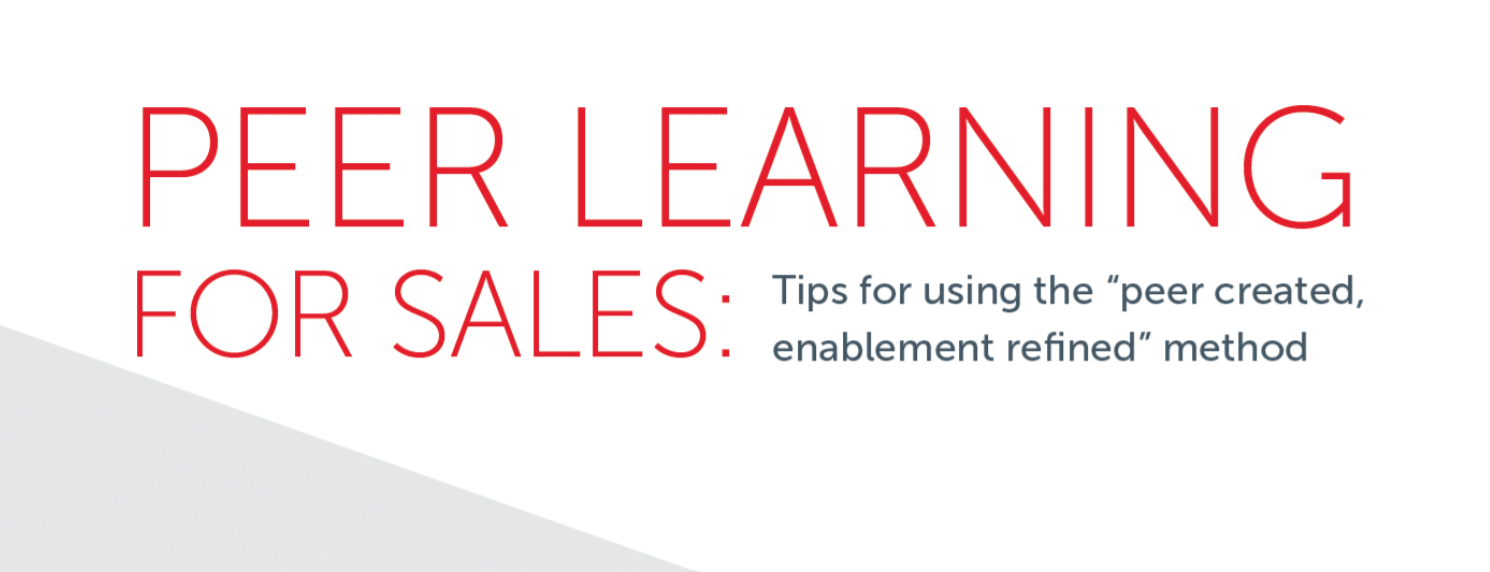 Peer Learning For Sales