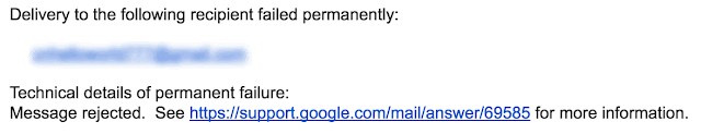 Did your Google account get suspended or did Gmail bounce your emails?