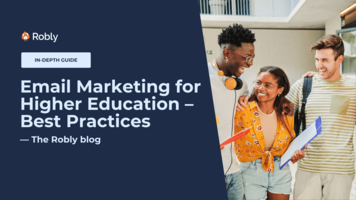 Email Marketing for Higher Education - Best Practices
