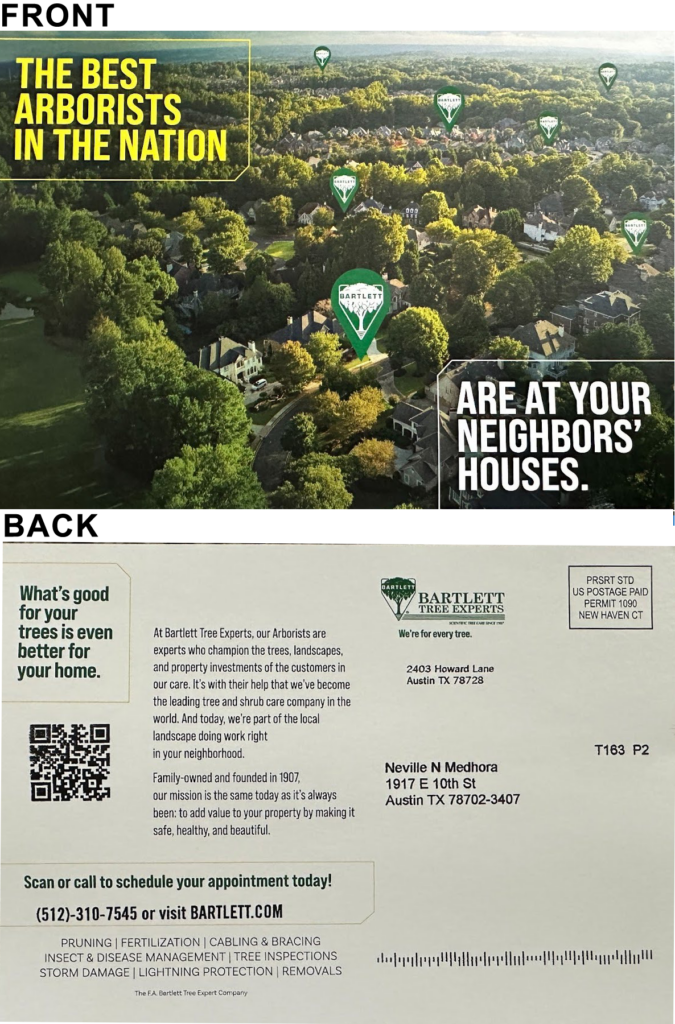 Bartlett Tree Experts Direct Mail