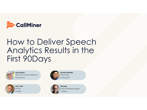How to Deliver Conversation Analytics Results in the First 90 Days