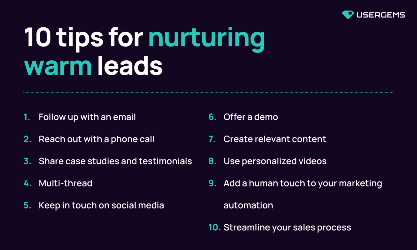 Hold onto your warm leads: 10 nurturing tips from SDRs