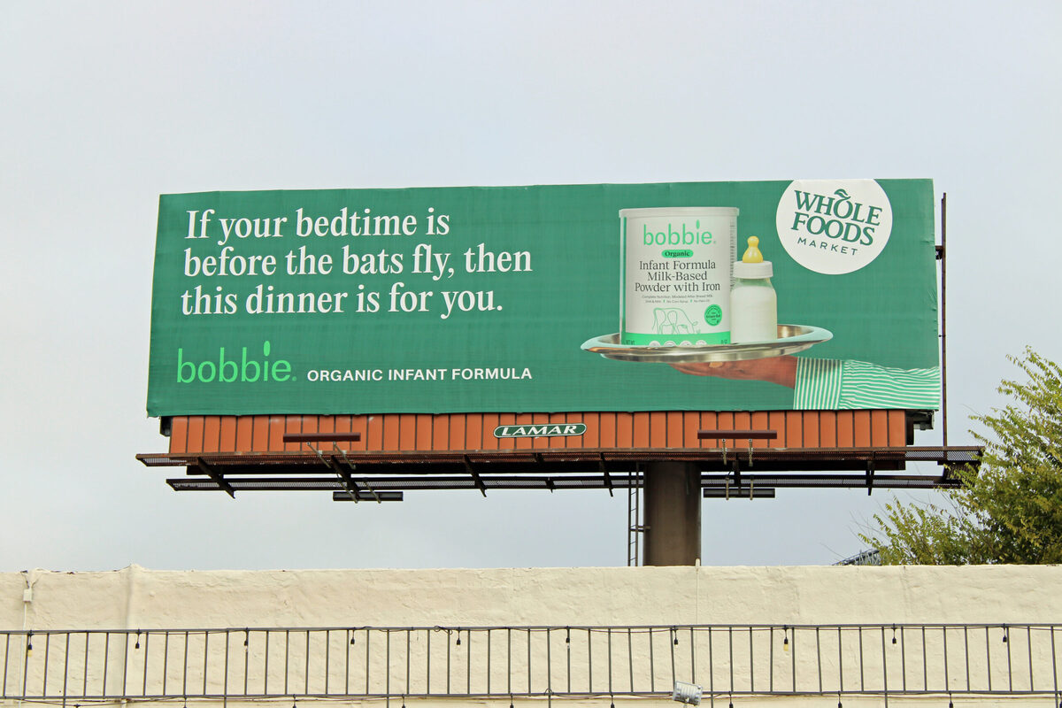 How Bobbie used strategic out-of-home ads to deliver in-store and online organic formula purchases