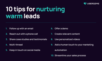Hold onto your warm leads: 10 nurturing tips from SDRs
