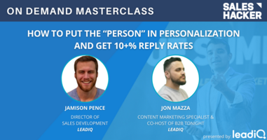 How to Put the "Person" in Personalization and Get 10+% Reply Rates