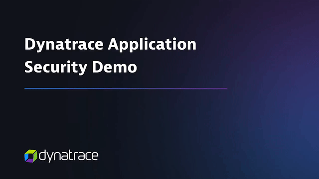 Dynatrace Application Security