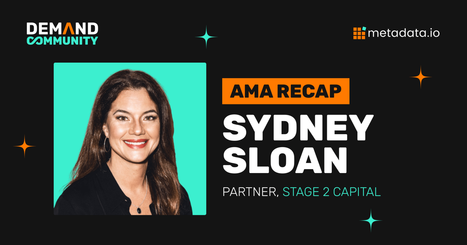 DEMAND Community AMA Recap: Sydney Sloan