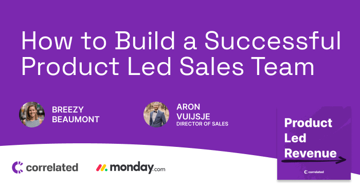 How to Build a Successful Product Led Sales Team | Aron Vuijsje, Director of Sales at Monday.com | Correlated Podcast