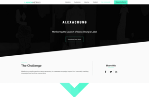 Monitoring the launch of Alexa Chung's new label across online & social media