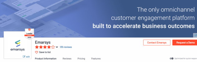 G2 Summer 2020 Report: Emarsys Is Out in Front Again!