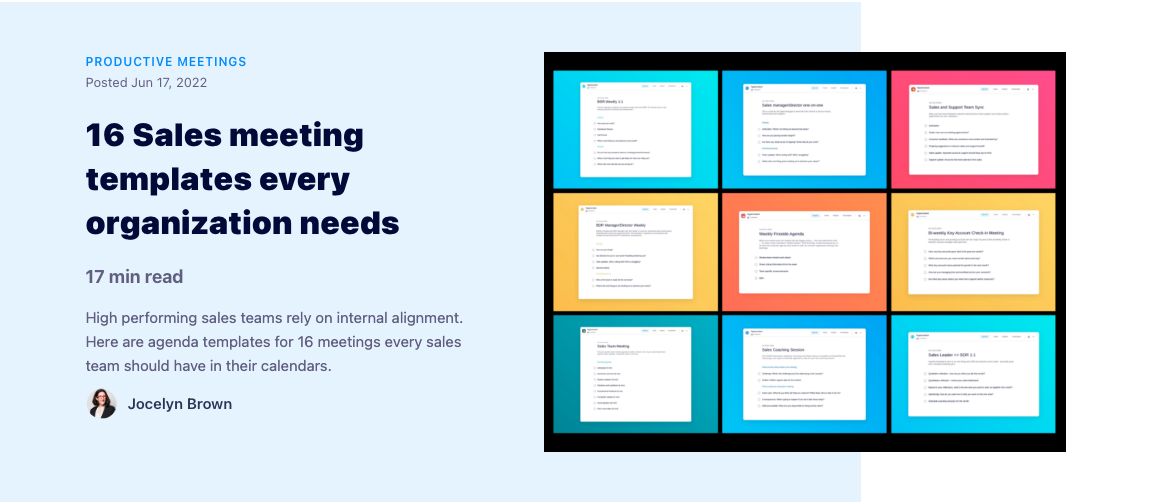16 Sales meeting templates every organization needs