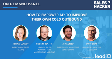 How to Empower AEs to Improve Their Own Cold Outbound