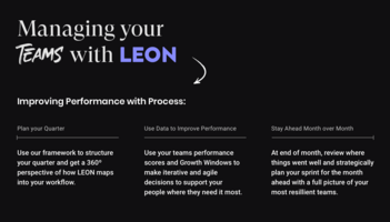 Modernize your performance management system using the LEON  framework