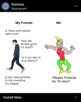 Before and after IG ad for financial newsletter - Swipe File