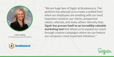 Brooksource Centrally Manages Employee Email Signatures with Sigstr - Terminus Site