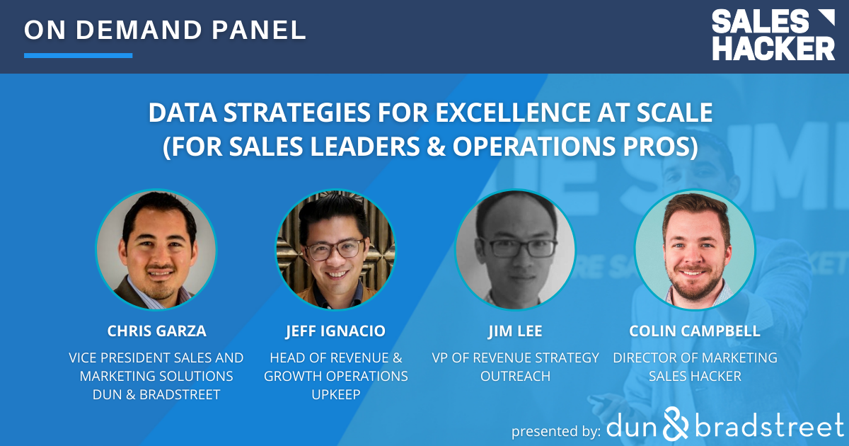 Data Strategies For Excellence at Scale (For Sales Leaders & Operations Pros)