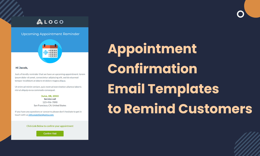 Appointment Confirmation Email Templates to Remind Customers