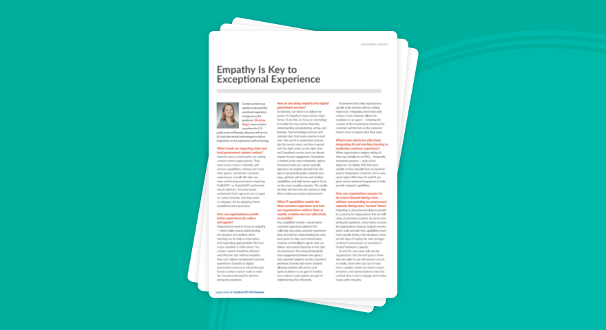 Empathy is key to exceptional experience in government